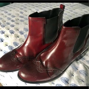 LTS Red Wingtip Leather Boots- 13